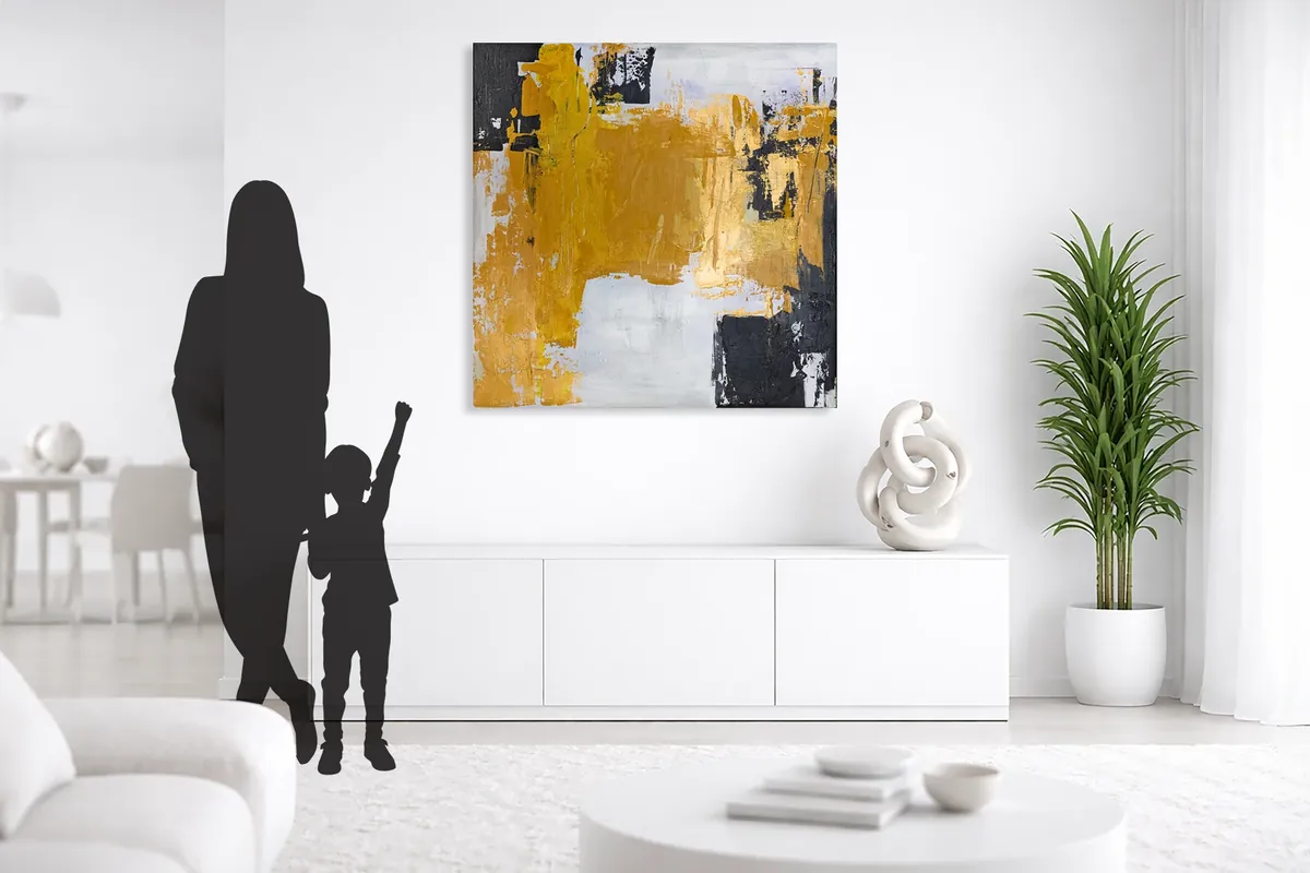 Arany–fekete kapu – kisebb méret a falon